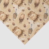 Papier Mousseline motif à café carrelé mignon (Détail)