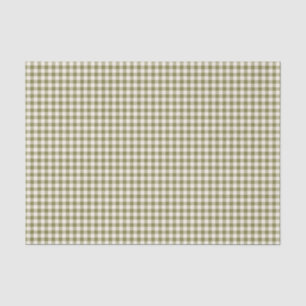 Papier Mousseline Motif à carreaux vichy vert olive Rétro Mignon