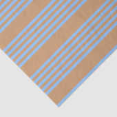 Papier Mousseline Motif à cinq bandes bleu et brun (Détail)