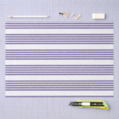 Papier Mousseline Motif à cinq bandes Ultra violet et blanc (Artisanat)