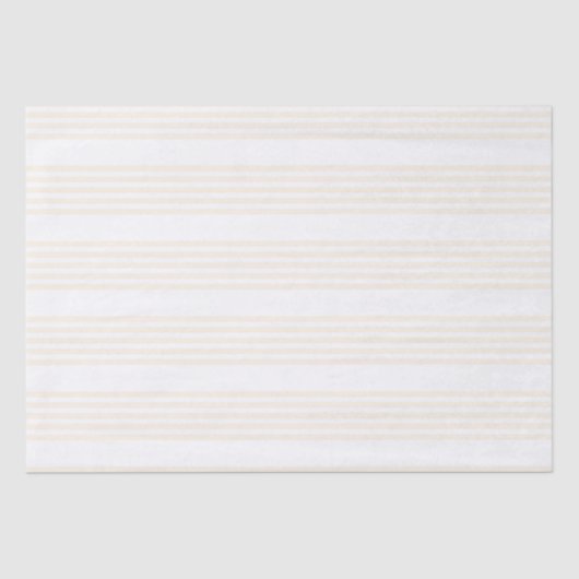Papier Mousseline Motif à cinq rayures beige et blanc (Recto)