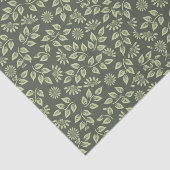Papier Mousseline Motif à feuilles Sunroom Découpage Sage vert (Détail)