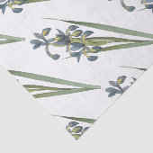 Papier Mousseline Motif à fleurs d'iris papillon (Détail)
