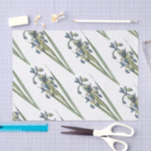 Papier Mousseline Motif à fleurs d'iris papillon (Artisanat)