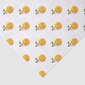 Papier Mousseline Motif à fleurs orange (Détail)