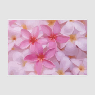 Papier Mousseline Motif à fleurs rose Plumeria
