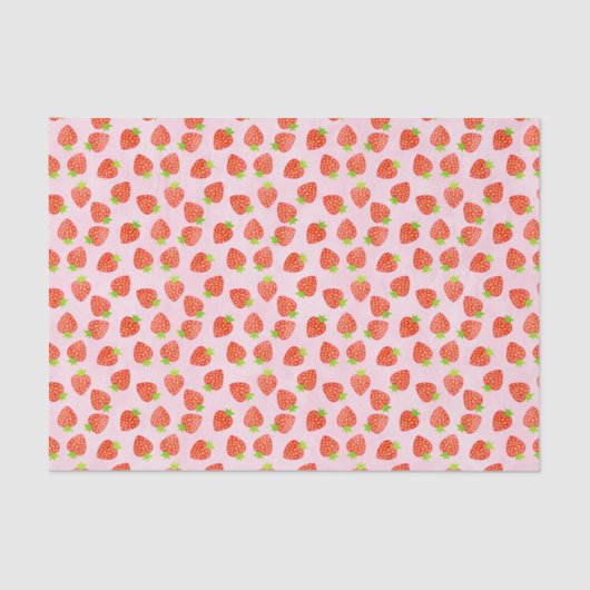 Papier Mousseline Motif à la crème de fraise Fruits rouges assez ros (Recto)