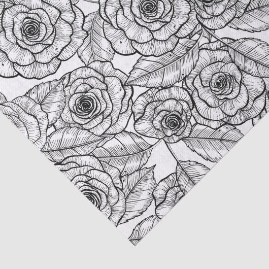 Papier Mousseline Motif à main rose (Détail)