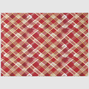 Papier Mousseline Motif à plis blanc et rouge diagonale moderne