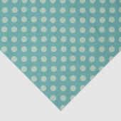 Papier Mousseline Motif à points bleu vert Polka (Détail)