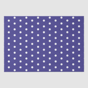 Papier Mousseline Motif à points Polka bleu et blanc