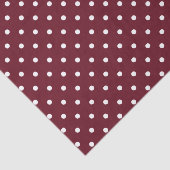 Papier Mousseline Motif à points Polka Burgundy et Blanc (Détail)
