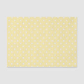 Papier Mousseline Motif à points Polka Jaune (Recto)