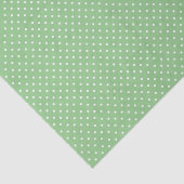Papier Mousseline Motif à points Polka vert (Détail)