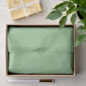 Papier Mousseline Motif à points Polka vert (Cadeau)