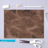 Papier Mousseline Motif à rayures bordeaux et cuivre (Artisanat)