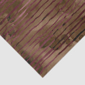 Papier Mousseline Motif à rayures bordeaux et cuivre (Détail)