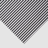 Papier Mousseline Motif à rayures noir et blanc étroit (Détail)