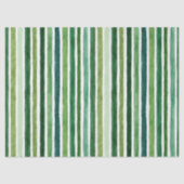 Papier Mousseline Motif à rayures peintes vertes (Recto)