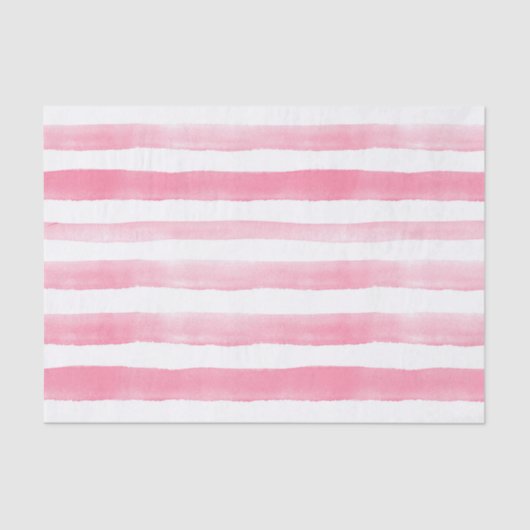 Papier Mousseline Motif à rayures rose aquarelle (Recto)