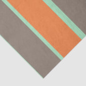 Papier Mousseline Motif à rayures vert, gris et orange (Détail)