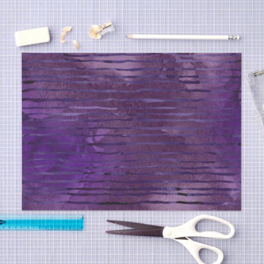 Papier Mousseline Motif à rayures violettes (Artisanat)