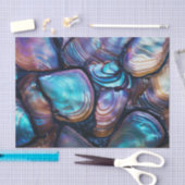 Papier Mousseline Motif Abstrait Abalone Shell (Artisanat)