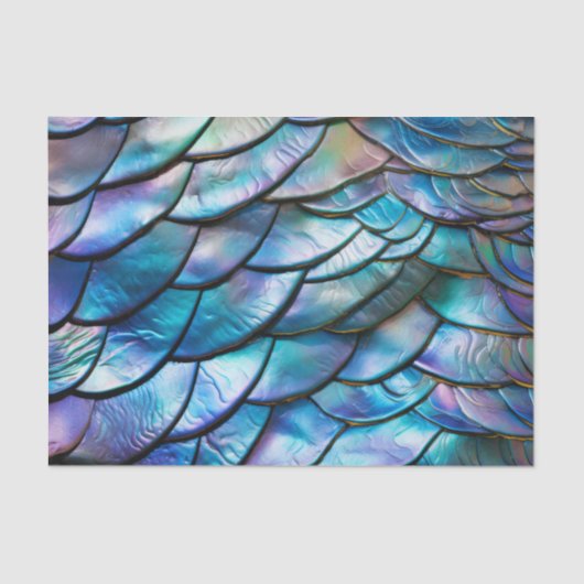 Papier Mousseline Motif Abstrait Abalone Shell (Recto)