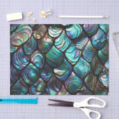 Papier Mousseline Motif Abstrait Abalone Shell (Artisanat)
