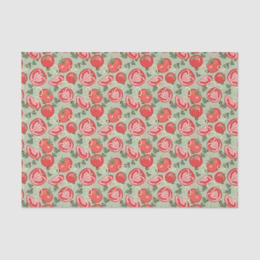 Papier Mousseline Motif abstrait avec la tomate (Recto)