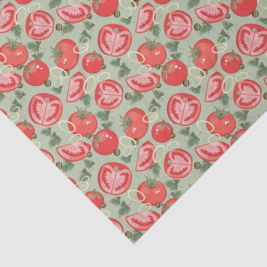 Papier Mousseline Motif abstrait avec la tomate (Détail)