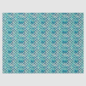 Papier Mousseline Motif Abstrait bleu contemporain (Recto)