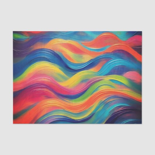 Papier Mousseline Motif Abstrait Bright Bright (Recto)