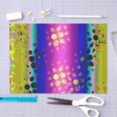 Papier Mousseline Motif Abstrait coloré (Artisanat)