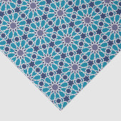 Papier Mousseline Motif abstrait dans bleu et gris (Détail)