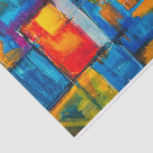 Papier Mousseline Motif Abstrait de peinture expressionniste (Détail)