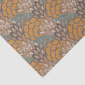 Papier Mousseline Motif abstrait de plume de paon (Détail)