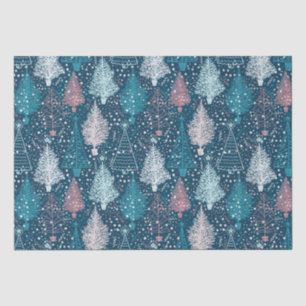 Papier Mousseline Motif Abstrait des arbres de Noël