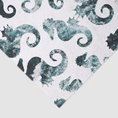 Papier Mousseline Motif abstrait d'hippocampes d'aqua (Détail)