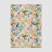 Papier Mousseline Motif Abstrait en forme de brosse et d'or (Recto)