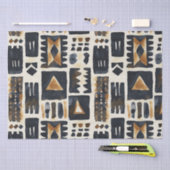 Papier Mousseline Motif Abstrait en tissu de boue (Artisanat)