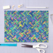 Papier Mousseline Motif Abstrait multicolore (Artisanat)