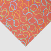 Papier Mousseline Motif Abstrait Multicolore Frais (Détail)