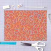 Papier Mousseline Motif Abstrait Multicolore Frais (Artisanat)