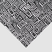 Papier Mousseline Motif Abstrait noir & blanc en gras (Détail)