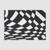 Papier Mousseline motif Abstrait - noir et blanc. (Recto)