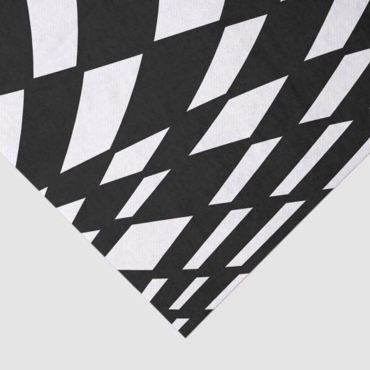 Papier Mousseline motif Abstrait - noir et blanc. (Détail)