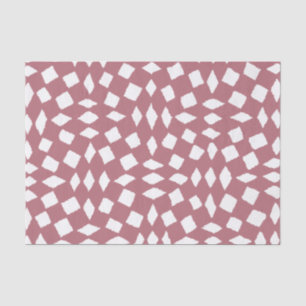 Papier Mousseline Motif Abstrait Retro Rose Gold Checker