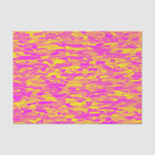 Papier Mousseline Motif Abstrait Rose Jaune Orange
