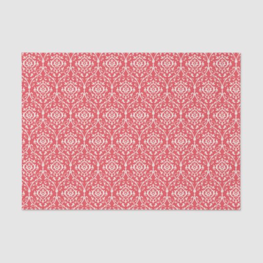 Papier Mousseline Motif Abstrait rouge marocain (Recto)